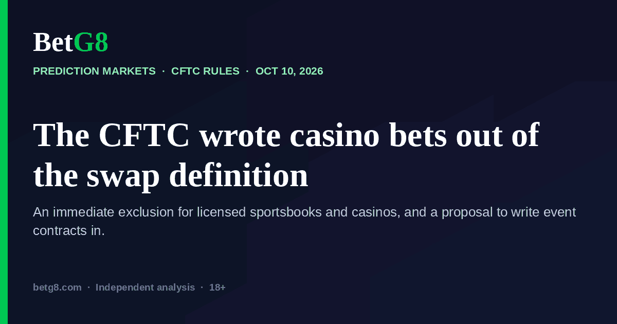 CFTC casino-style gambling exclusion and event contract swap rules