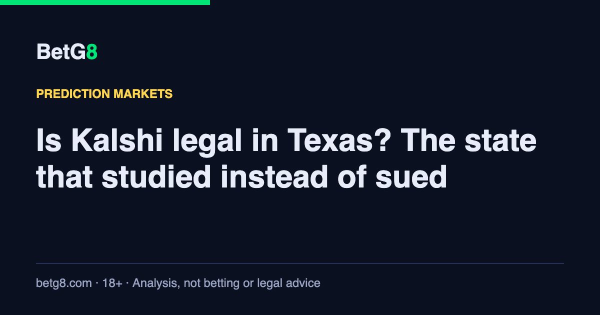 Is Kalshi legal in Texas? The state that studied instead of sued