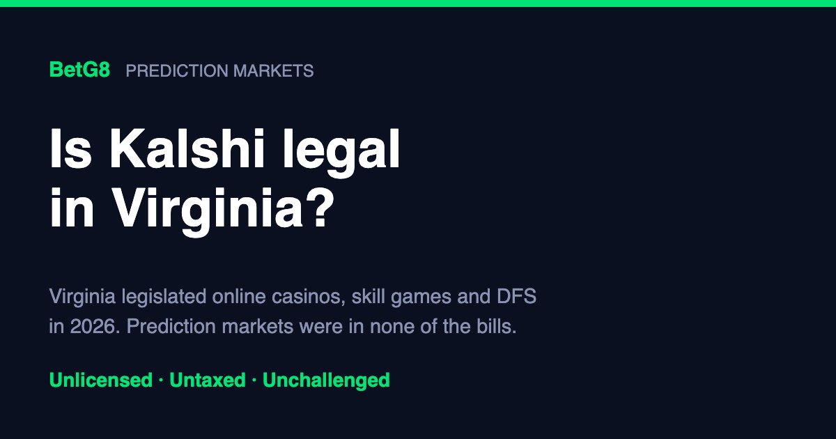 Is Kalshi legal in Virginia? The state that legislated everything else
