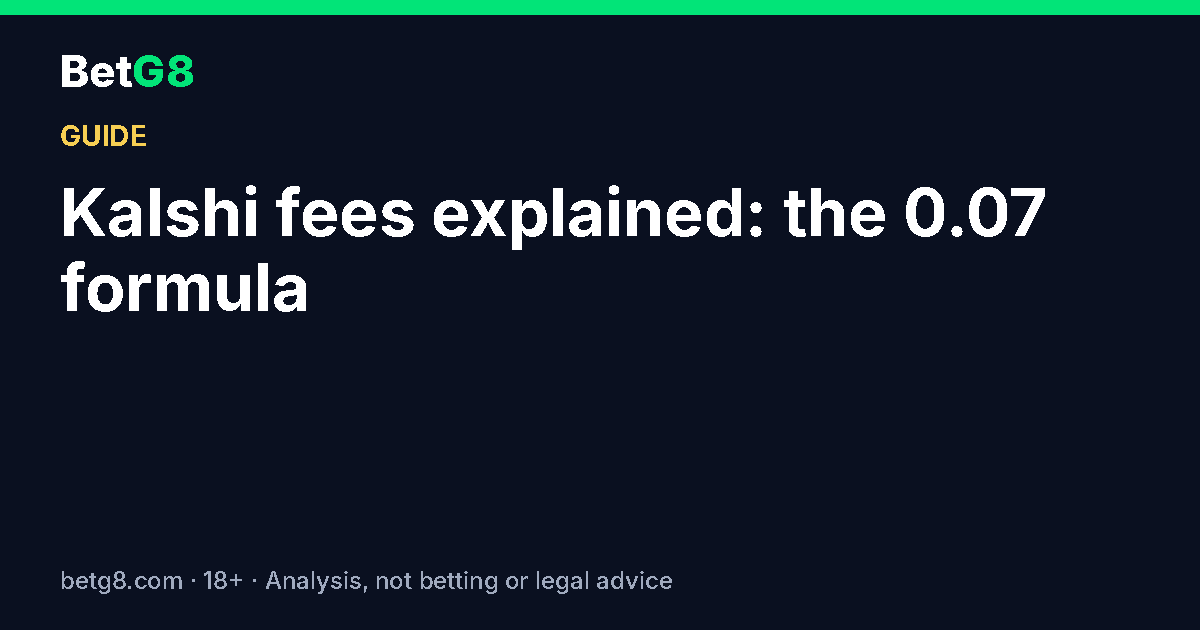 Kalshi fees explained: taker, maker and the 0.07 formula