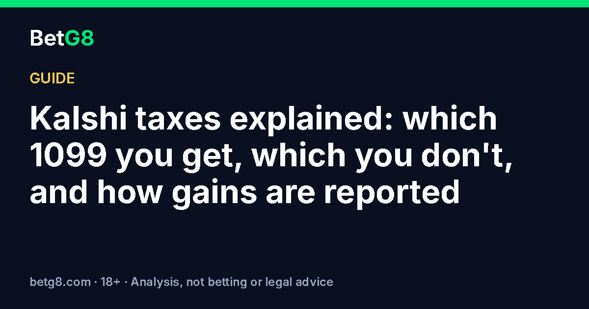 Kalshi taxes explained: which 1099 you get, which you don't, and how gains are reported