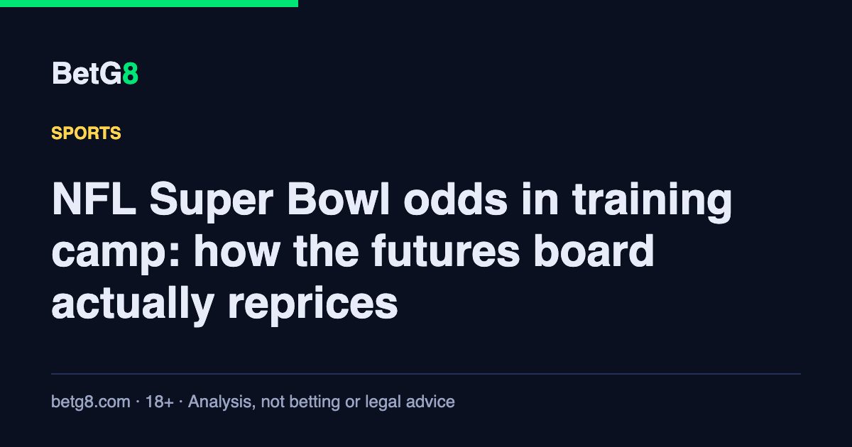 NFL Super Bowl odds in training camp: how the futures board actually reprices