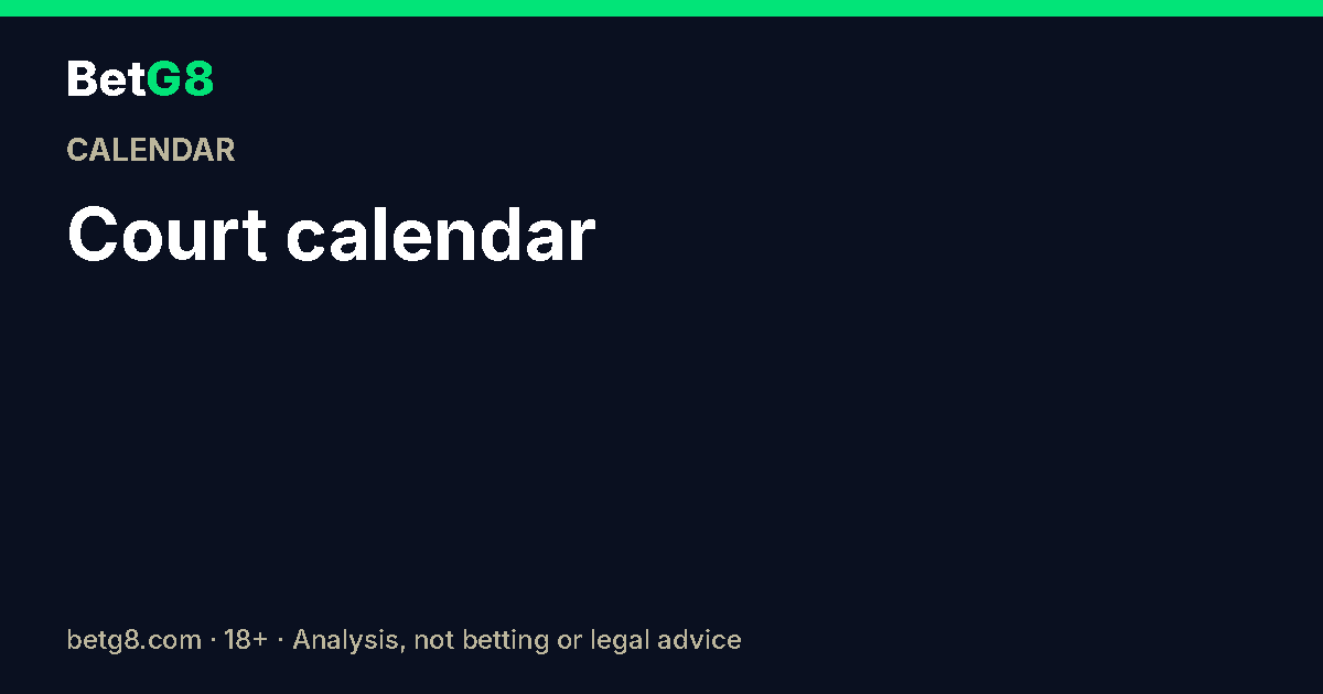 Prediction market court calendar