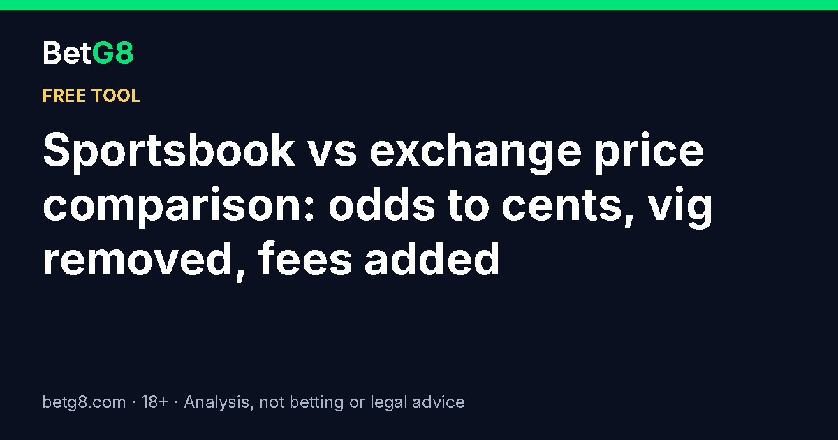 Sportsbook vs exchange price comparison tool