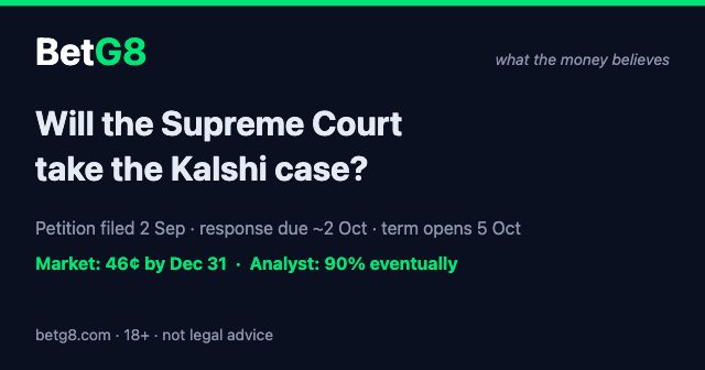 Will the Supreme Court take the Kalshi case?